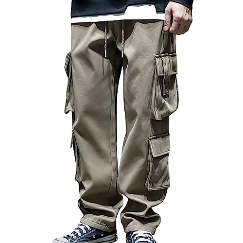 Pantalon cargo homme avec cordon de serrage pour régler la taille