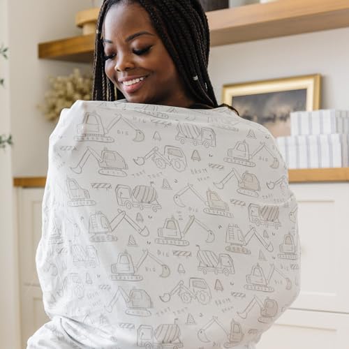 Image of Copper Pearl Nursing Cover for Breastfeeding - Multi-Use Baby Car Seat Cover, Stroller Cover & Breast Feeding Cover Up for Women, Stretchy Breathable High Quality Cover for Boy or Girl, Gage