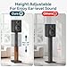 Height Adjustable Speaker Stands Pair with Most Satellite, Studio, Bookshelf Speakers - Wood Grain Floor Speaker Stands for Klipsch, Edifier, JBL Bookshelf Speaker Stands Holds 50Lbs with Cable Clips