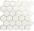 DICOFUN 10-Sheet Hexagon Peel and Stick Backsplash Tile, Polished White Tile Look Mixed Metal Gold Kitchen Backsplash Peel and Stick Wall Tiles