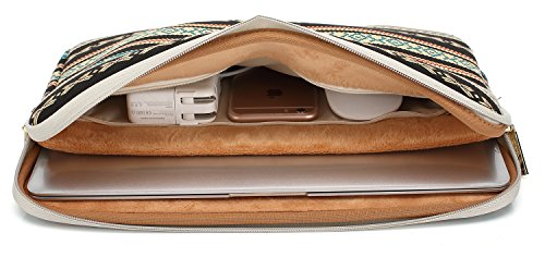 Kayond Canvas Water-Resistant 13 Inch Laptop Sleeve -13 Inch 13.3 Inch Laptop Case,12.9 Inch Tablet Case Compatible Macbook(13-13.3 Inches, New Bohemian) #TOP1
