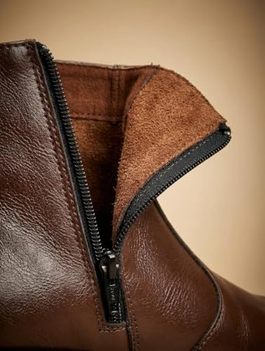 Image of Big Fox Men's Classic Cuban Boots | Premium Ankle-Length Boots | Stylish, Durable & Comfortable