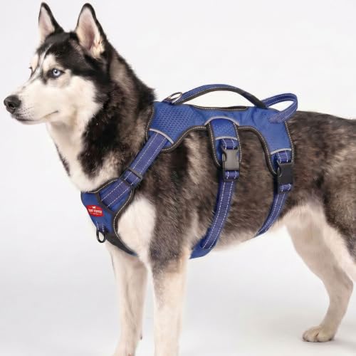 Image of Tuff Pupper Escape Proof No Escape Dog Harness | 5 Point Adjustable Fit Harness for Dogs | Padded Dog Harnesses | Handle Dog Lift Harnesses