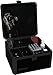 Vaultz Portable Safe Box - 10 x 10 x 6.5 Inch Large Storage Box with Lock, Mesh Pocket & Adjustable Compartments for Cash, Documents and Valuables - Tactical Black