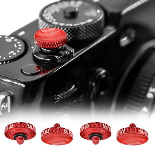 REYGEAK Disparador de aleación de Aluminio para Disparador cóncavo, 4 Unidades, para Leica Fujifilm X100VI X-T30 X-T20 X-T10 X-T5 X-T4 X-T3 X-Pro (4 Rojos) | Ya disponible en tu tienda friki favorita! En mundofriki.es!