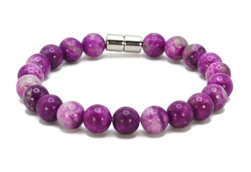 Auras by Osiris Sugilite Bracelet - 8mm Crystal for Crown Chakra & Serenity