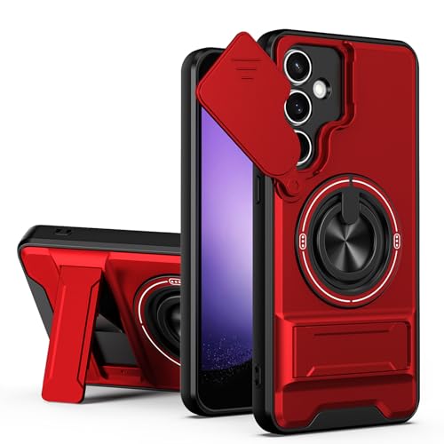 HAONANDE �X�}�z�P�[�X �Ή� Samsung Galaxy A15 4G/5G �����O�t���X�^���h ���C�z�� �X���C�h���J�����J�o�[ �~���^���[�ϏՌ��P�[�X compatible with MagSafe ���C�����X�[�d ��