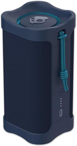 Image of Skullcandy Wireless Terrain XT Bluetooth Speaker - IPX7 Waterproof Portable Terrain Speaker with Dual Custom Passive Radiators, 14 Hour Battery, Nylon Wrist Wrap, & True Wireless Stereo (Navy)