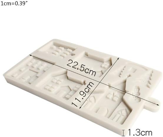 3D Xmas Christmas Tree House Silicone Mold For Fondant Cake Decor Chocolate Sugarcraft Gingerbread Baking Mould