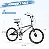 YHUBHSIS Freestyle 20 Inch BMX Bike, Kids Bike for Boys Girls, Bikes for Kids 10-12 with Durable Steel Frame, Single Speed, Multiple Colors (Black) #1