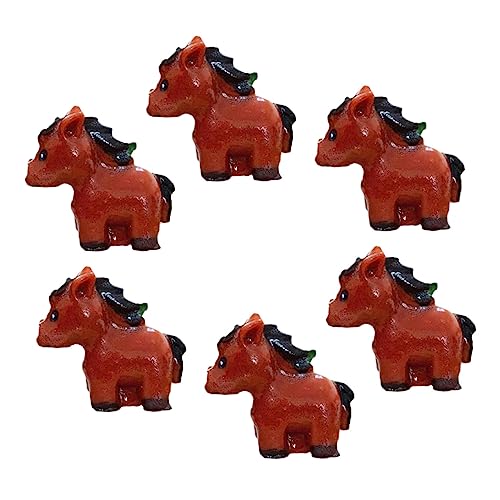 SUPVOX 6pièces Miniature Décoration De Jardin Résine De Figurines Animaux Fantaisie pour Paysage Miniature Accessoires De Jardin Colorés Et