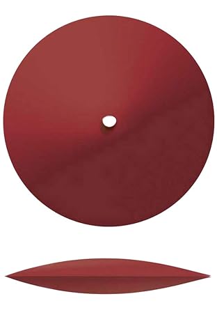 Dedeco Sunburst Rubber Abrasive Wheel for Rotary Tool - 7/8" 22mm Knife-Edge Wheel, Finishing and Polishing Rotary Tool Accessories,Red Standard 220 Grit, Aluminum Oxide - 12 Pieces Per Pack