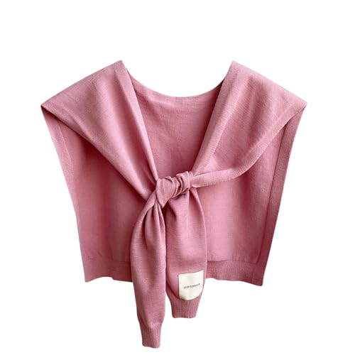 Womens Shawl Wraps Fashon Teen Girls Knitted Sweater Knotted Shawls Solid Casual Cape Shoulder Collar Scarf Wrap Travel