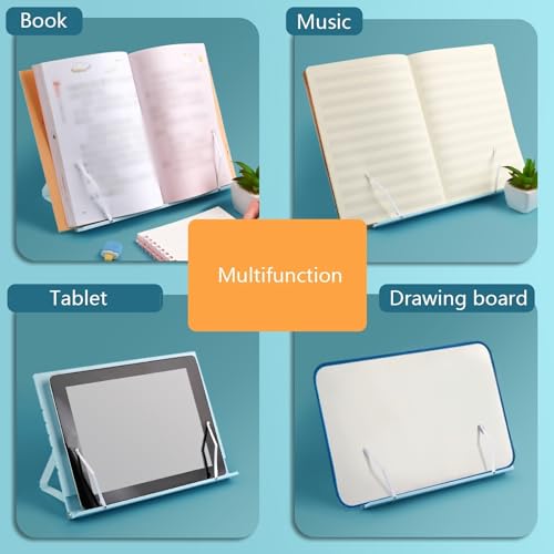Soporte de libro ajustable para leer cómodamente textos grandes, smartphones y tablets 4