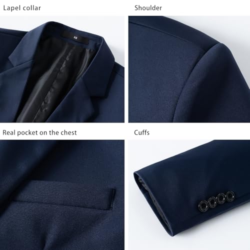Mylldey Mens Blazers Wrinkle Free Sport Coat Business Casual Men's One Button Slim Fit Travel Blazer Lightweight Suit Jacket4