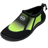 JOMIX Scarpette da Scoglio Uomo,Scarpe Acquatiche Mare Spiaggia a Rapida Asciugatura e Antiscivolo,morbide Leggere Traspiranti per Piscina Outdoor Uso Quotidiano,Verde Nero,43 EU