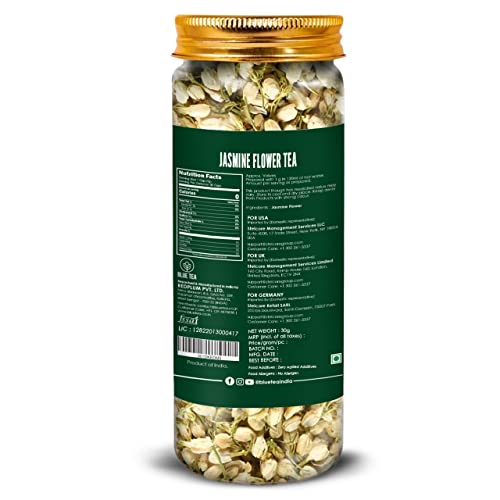 Image of BLUE TEA - Jasmine Tea - 30gm - 30+Cups (Pack of 2) | FOR SLIMMING BODY & STRESS RELIEF | Non-Bitter - Farm Fresh - Caffeine Free - Herbal Tea - Flower Based | Reusable Pet Jar