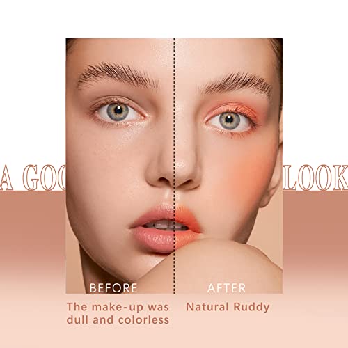 Newbang Blush Stick For Cheeks Makeup,Waterproof Cream Blush Face Stick Multi-Use Lip And Cheek Tint,Matte Finish Lightweight Easy To Blend Natural Cream Blusher Makeup For All Skin Tones-Orange #TOP4