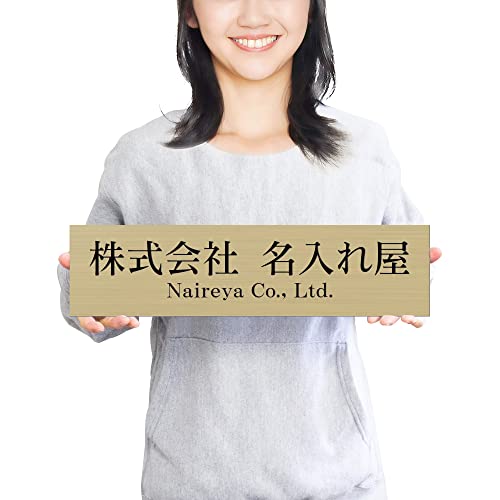 【ビッグサイズ】【横45×縦11.2cm】【貼るだけ】表札 看板 製作 オーダー 制作 アクリル プレート 横 オフィス 法人 会社 店舗 玄関 入り口 大型 大きい シンプル 屋外 耐候