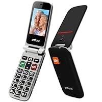 artfone Telefono Cellulare per Anziani a Conchiglia con Tasti Grandi Funzione SOS volume alto 2.4'...