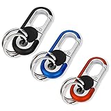【Karabiner Schlüsselanhänger】: Mit nur einer Berührung kann der Schlüsselanhänger Karabiner gelöst oder an der Gürtelschlaufe befestigt werden.