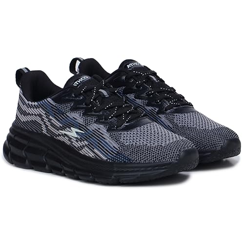 Image of ATHCO mens Magnet Running Shoes for Man Comfortable Men's Sports Shoes with Memory Foam Cushioned Insole Sports Shoes for Men Running Walking Lightweight Gym Shoe for Men Comfortable Stylish & Casual Walking Shoe for Man Anti Slip Gym Footwear