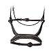 Exion English Jumping Bridle for Horses with Combined Flash Noseband | Anatomical Monocrown Padded Headpiece & Rubber Reins | Black/Brown Show Bridle for Eventing & Training