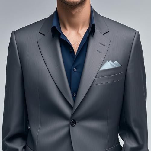 Image of Men's Pocket Square, Solid Color Boys Handkerchiefs for Men Wedding Party