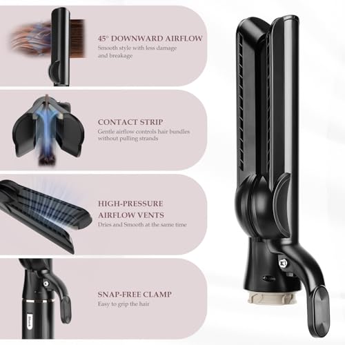 Image of Airflow Smooth Attachment for Shark FlexStyle, Nozzles Attachment for Smooth Hair Style with Less Damage and Breakage for Shark FlexStyle Black