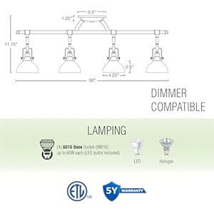 Kira Home Broadway 30" Industrial 4-Light Directional Track Lighting, Vintage Wall/Ceiling Light + Adjustable Heads, Oil Rubbed Bronze Finish Kira Home Broadway 30 Industrial 4 Light Directional Track Lighting Vintage WallCeiling Light Adjustable Heads Oil Rubbed Bronze Finish