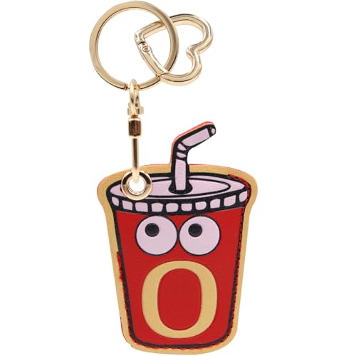 Food-themed Keychain Holder for AirTag, PU Leather Bag Charm, Cola