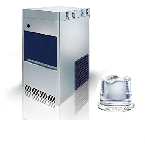 Fabbricatore di ghiaccio PROFESSIONALE a cubetto pieno. Produzione giornaliera 35 Kg – Contenitore 13 Kg.