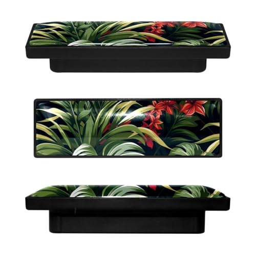 4 Pack 3.6inch Length Black Kitchen Cabinet Knobs Stainless Steel Drawer Knobs Bedroom Dresser Knobs for Men Women Girls, Nursery Knobs