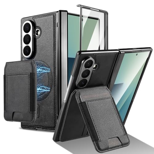 Étui Galaxy Z Fold 4 noir à rabat idéal pour le bureau et les sorties