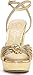 Jessica Simpson Womens Immie Platform Sandal with Ankle Strap, Gold, 8.5