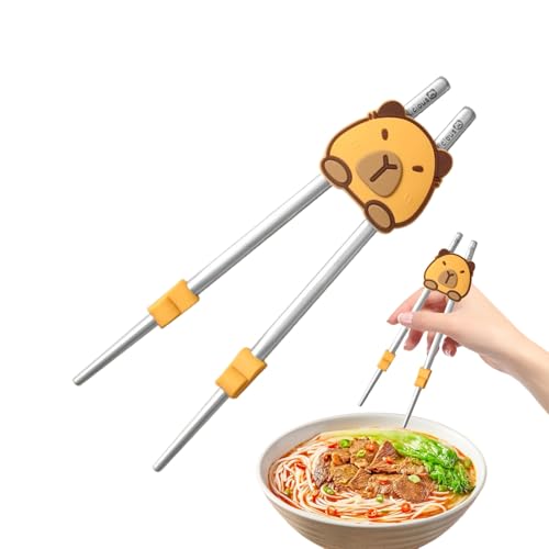 Lnhgh Entrenamiento de Varillas para Principiantes - Entrenamiento de Silicona para Varillas - Conector Lavable Reutilizable, Entrenador Capybara Para Práctica Comer Principiantes