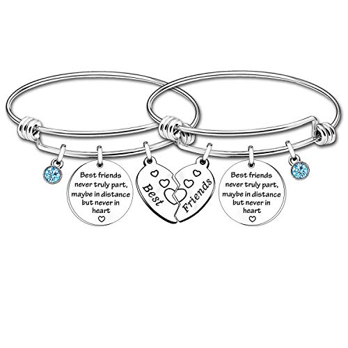Image of Best Friends Bangles Friendship Bracelets Birthday Gifts for Friend Sister