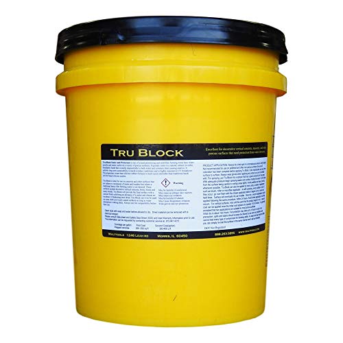 Tru-Block Concrete Sealer, Natural Look, Multi-Surface, Water-Based, Low VOC Walttools (5 gal)