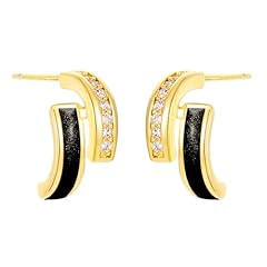 Black-14K Gold Plated