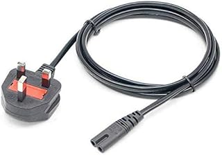BabzTech 2 Metre 2 Pin Mains Power Lead Fig Figure 8 Cable Compatible with PS4 PS5 Samsung Toshiba Panasonic JVC Philips LG Sharp Sony TV Canon Pixma HP Brother Printer