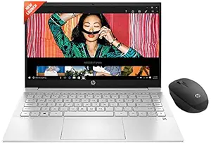 HP Pavilion 14,11th Gen Intel Core i5 16GB RAM/512GB SSD 14 inch(35.6 cm), 14-dv1001TU & Bluetooth Mouse 250 with Adjustable DPI Upto 3600 (6CR73AA)