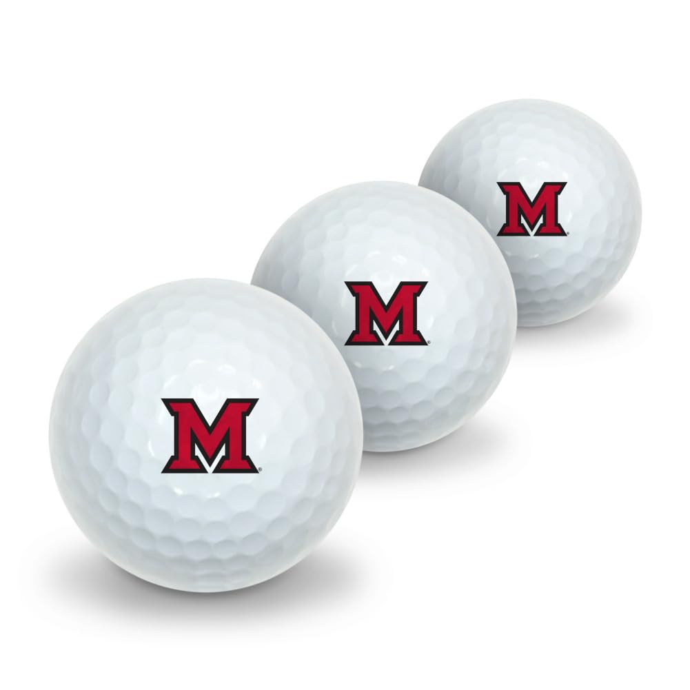 GRAPHICS & MORE Miami University-Ohio Novelty Golf Balls 3 Pack