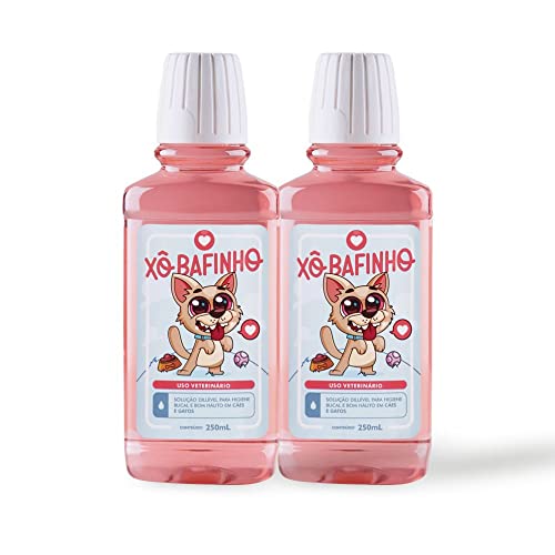 Kit 2 Xô Bafinhos: Tratamento Bucal Sem Alcool, Flúor ou Sabão - Ideal para Cães e Gatos - 250 ml -