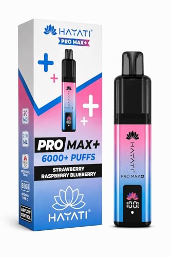 Hayati Ultra Pro Max Kit 6000+ Puffs (Strawberry Raspberry Blueberry) Smooth Draw & Long Lasting (NEXT DAY DELIVERY)