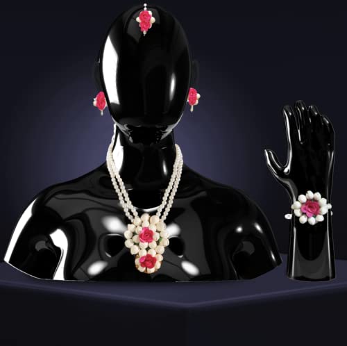 Artificial Flower Jewellery Set For Women Girls Mehndi Haldi Bridal Marriage Godbharai Baby Shower And Gifting #TOP4