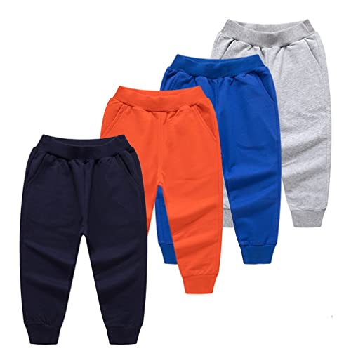 LNICEAR Toddler Boys Girls Solid Cotton Jogger Sweatpants Kids Casual Elastic Waist Pants Athletic Trousers with Pockets2