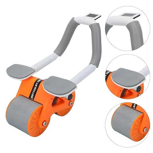 Bellveen® Ab Roller Wheel Exercise with Elbow Support, Automatic Rebound Abdominal Wheel, Double Wheel Ab Roller Equipment for Core Workout for Home Gym Fitness, Yoga & Pilates Exercises (Multi color)