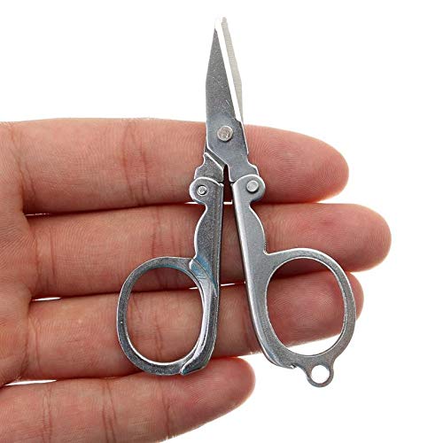 GRETHE Mini Small EDC Stainless Steel fold Scissor tijera tesoura Pocket Tool Utility Gadget Portable Camp Hike Travel First aid kit-image-37