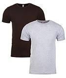 Camiseta de manga corta Next Level para hombre (3600) 1Dark Choc+1Heather Grey XXL