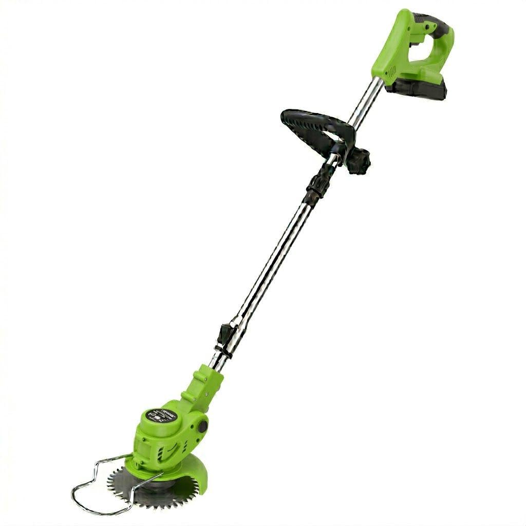 21V Cordless Strimmer, 700W Grass Trimmer with 2x 2000mAh Batteries, Lightweight Foldable Battery Strimmers Cordless with 26 Blades,90° Adjustable Head for Garden Lawn Weeding - Lime Green